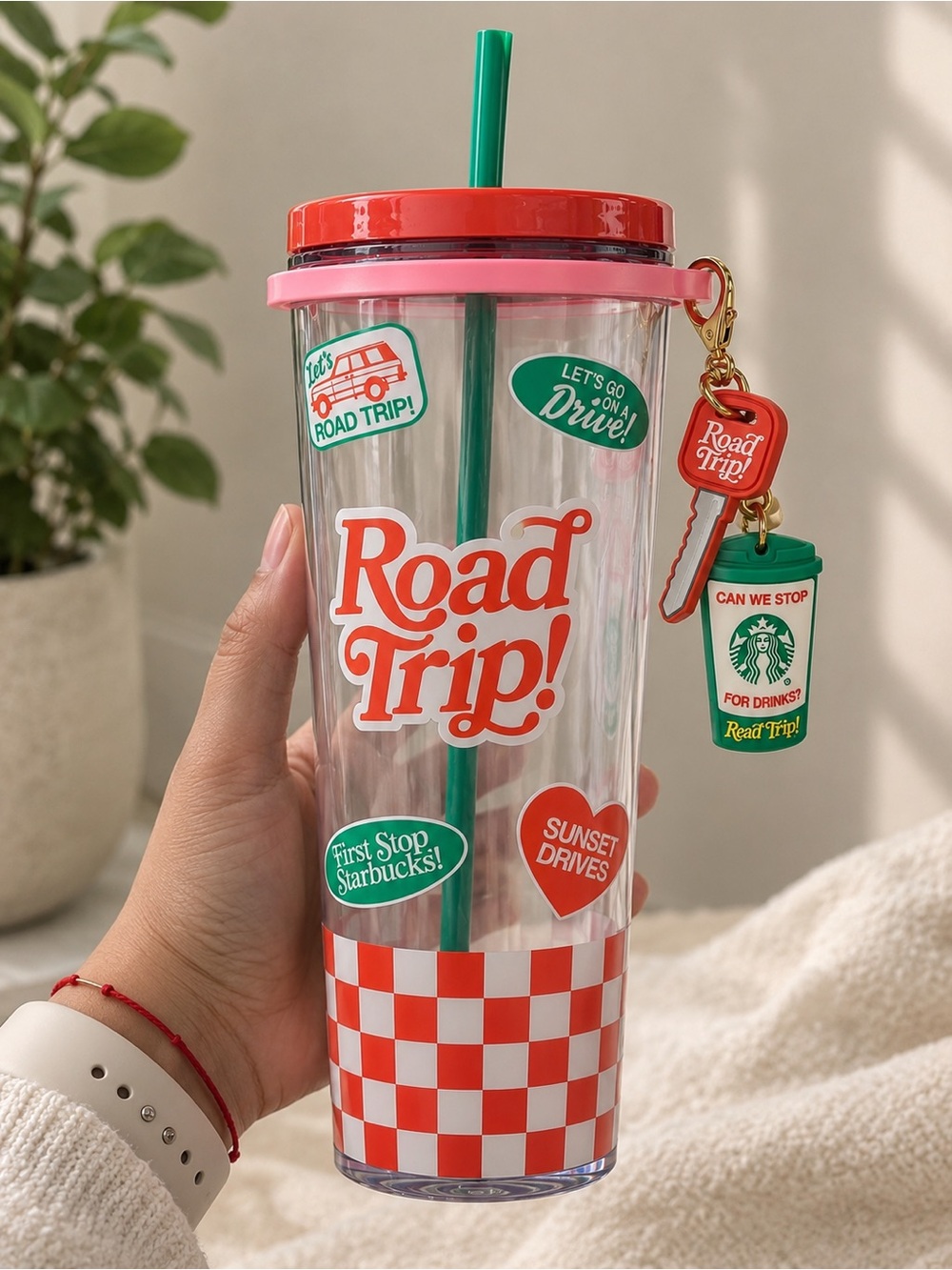 Starbucks x Dandy Worldwide Road Trip 24oz Cup Retro Checkerboard Summer 2026